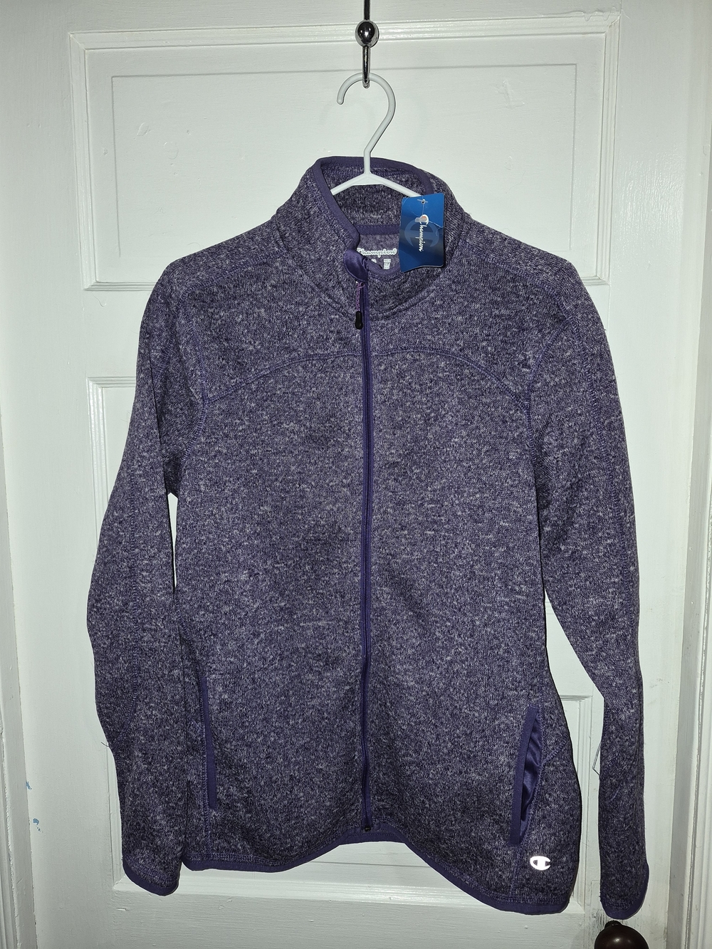 XL Champion Knit Fleece Zip Up Jacket
